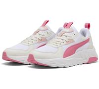 PUMA Trinity Lite JR, Scarpe da Ginnastica, White-Magic Rose-Vapor Gray, 37.5 EU