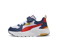 PUMA Trinity Lite Sneakers Kids, Scarpe, Bianco/Fierce Rosso/Persian Blu, 32 32