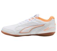 PUMA TRUCO IV JR Scarpe da Calcio, Bianco-Arancio, Argento Vibrante, Taglia 45, Puma Bianco Arancione Glow Vibrant Silver, 35 EU