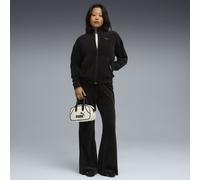 PUMA Tuta a costine in velluto dal taglio morbido da donna, Abbigliamento, Nero, XS XS