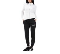 PUMA - Tuta Donna Full Zip Essentials Rhinestone, Bianco - 693559-02