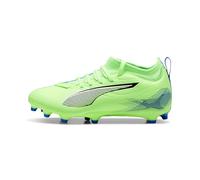 PUMA Ultra 5 Match Fg/AG Jr, Soccer Shoe Unisex - Bambini e Ragazzi, Fizzy Apple Puma White Bluemazing, 37 EU