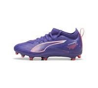 PUMA Ultra 5 Match Fg/AG Jr, Soccer Shoe Unisex - Bambini e Ragazzi, Lapis Lazuli Puma White Sunset Glow, 36.5 EU