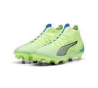 PUMA Ultra 5 Match+ FG/AG, Soccer Shoe Unisex-Adulto, Fizzy Apple White-Bluemazing, 41 EU