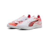 Puma Ultra 5 Match It, Scarpe da Calcio Unisex - Adulto, Puma White Puma Black Glowing Red, 43 EU