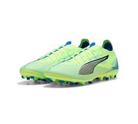 PUMA Unisex Adults Ultra 5 Match MG Soccer Shoe, Fizzy Apple-PUMA White-BLUEMAZING, 43 EU