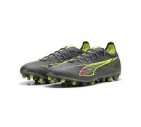 Puma Ultra 5 Match MG - Scarpe da Calcio Unisex, Matte Aged Silver-Yellow Alert-Puma Aged Silver,
