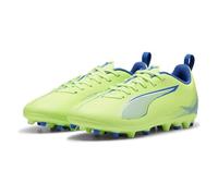PUMA Ultra 5 Play MG JR, Soccer Shoe, Fizzy Apple White-BLUEMAZING, 38 EU