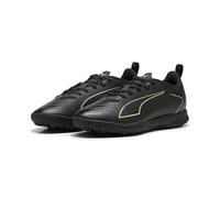 PUMA Scarpe da Calcio Unisex per Bambini Ultra 6 Play TT JrSoccer, Puma Nero Fizzy Verde Chiaro Terreno, 36 EU