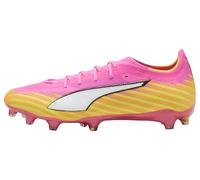 PUMA Ultra 6 PRO FG/AG - Scarpa da Calcio Unisex, Rosa Veleno, Bianco, Sun Stream-Bright Aqua Black, Numero 40, Poison Pink PUMA White Sun Stream Bright Aqua PUMA Black, 40.5 EU