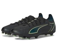 PUMA Ultra 6 Pro Firm, scarpe da calcio artificiali da uomo, Nero/Luce frizzante/Terreno verde, 44.5 EU