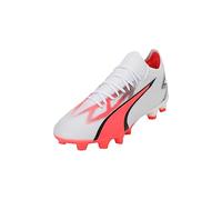 PUMA Ultra Match Fg/AG Wn, Scarpe da Calcio Donna, White Black Fire Orchid, 38.5 EU