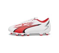 PUMA Ultra Play Fg/Ag Jr, Scarpe da Calcio Unisex - Bambini e ragazzi, Puma White Puma Black Fire Orc, 36 EU