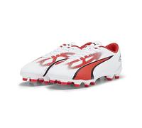 PUMA Ultra Play Fg/AG, Scarpe da Calcio Uomo, Bianca Nero Fire Orchid, 46 EU