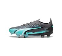PUMA Ultra Ultimate Rush FG/AG forte grigio/puma bianco/electro aqua scarpe da calcio (45 EU)