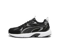 Puma Unisex Adults MILENIO Tech Suede Sneaker, Puma Black-Puma Aged Silver-Cool Dark Gray, 44 EU