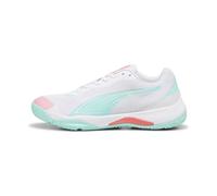 PUMA Unisex Adults SOLARSTRIKE III W+ Indoor Court Shoe, PUMA White-Electric Peppermint, 46 EU