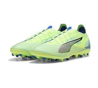 PUMA Unisex Adults Ultra 5 Match MG Soccer Shoe, Fizzy Apple-PUMA White-BLUEMAZING, 42.5 EU