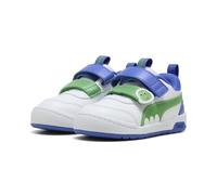 PUMA Sneakers Multiflex 2 Dino per Bimbi ai Primi Passi 22, White Green Fruit Royal Sapphire Blue