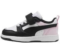 PUMA Unisex Baby Rebound V6 Lo AC+ Inf Basket, White Black Pearl Pink, 26 EU, Puma Bianco Puma Black Pearl Pink, 26 EU