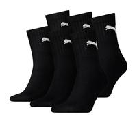 Puma Unisex Calzini da Sport, 6 Paio - Breve Crew Calzini, Tennis, Bianco e Nero