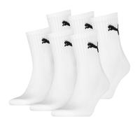 Puma Unisex Calzini da Sport, 6 Paio - Breve Crew Calzini, Tennis, Bianco e Nero