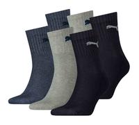 Puma Unisex Calzini da Sport, 6 Paio - Breve Crew Calzini, Tennis, Bianco e Nero