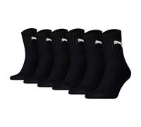 Puma Unisex Calzini da Sport, 6 Paio - Breve Crew Socks, Tennis, Bianco e Nero