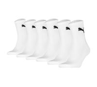 Puma Unisex Calzini da Sport, 6 Paio - Breve Crew Socks, Tennis, Bianco e Nero
