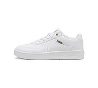 PUMA Unisex Court Classic Scarpe da ginnastica, Puma White Puma Gold, 45 EU