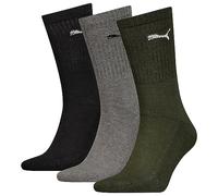 PUMA UNISEX CREW SOCK 3P, Green Combo, 47-49