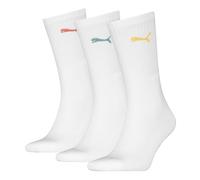PUMA UNISEX CREW SOCK 3P, White Combo, 35-38