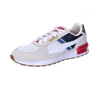 PUMA Unisex Graviton Pro Scarpe da ginnastica, Warm White Puma White Club Navy Club Red, 41 EU