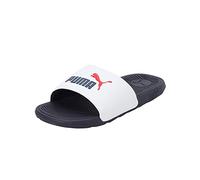 PUMA Cool Cat 2.0 Jr, Slide Sandal, White Navy for all Time Red, 37 EU
