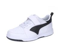 PUMA Unisex Kids Rebound V6 Lo AC+ PS Sneaker, PUMA White-PUMA Black-PUMA Black, 34.5 EU