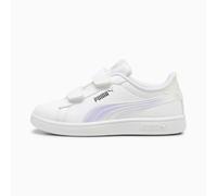 PUMA Unisex Kids Smash 3.0 Holo 2.0 V PS Sneaker, PUMA White-Mauve Mist-PUMA Silver, 32 EU