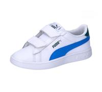 PUMA Unisex Kids SMASH 3.0 L V INF Sneaker, PUMA WHITE-HYPERLINK BLUE-COLD GREEN, 20 EU
