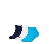 PUMA Unisex Kid's Sneaker Sock (Pack of 3) 23-26 blue combo