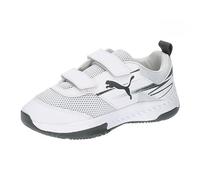 PUMA Varion II V Jr, Indoor Court Shoe Unisex-Bambini, White Shadow Gray, 29 EU