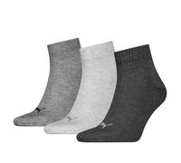 PUMA Unisex Quarter Plain 3P Antracite/L Mel Grey/m Mel Grey, Antracite / grigio melange / grigio melange, 43-46