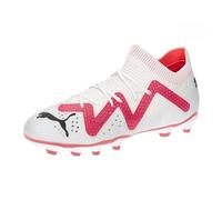 PUMA Unisex Scarpe da calcio FUTURE PRO FG/AG da ragazzi, White-Black-Fire Orchid, 28 EU