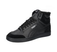 PUMA Unisex Shuffle Mid Fur Scarpe da ginnastica, Schwarz Puma Black Puma Black Steel Gray, 44.5 EU