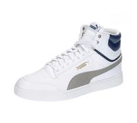 PUMA Shuffle Mid, Scarpe da Ginnastica Basse Unisex-Adulto, White Concrete Gray Persian Blue Gold, 40 EU