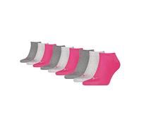 PUMA Unisex Sneaker Calzini Calzini Corti Calzini da Sport 261080001 9 Paio - Medio Grigio Melange/Fucsia (656), 39/42
