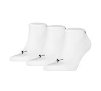 Puma Unisex Sneakersocken,3er Pacco - Cushioned Sneakers 3P,Logo,Bianco e Nero