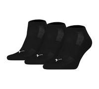 Puma Unisex Sneakersocken,3er Pacco - Cushioned Sneakers 3P,Logo,Bianco e Nero