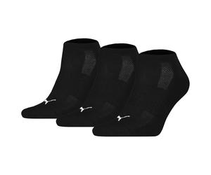 Puma Unisex Sneakersocken,3er Pacco - Cushioned Sneakers 3P,Logo,Bianco e Nero
