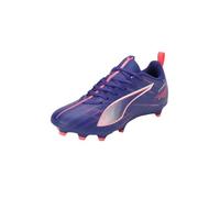 PUMA Unisex Youth Ultra 5 Play FG/AG JR Soccer Shoe, Lapis Lazuli-PUMA White-Sunset Glow, 38 EU