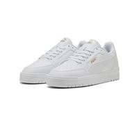 PUMA Unisex's Shuffle Downtown Sneaker, Puma White Puma White Puma Gold, 37 EU