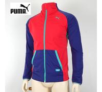 PUMA Uomo Giacca da Corsa per Allenamento Sportiva Fitness Blu/Rosso/Turchese